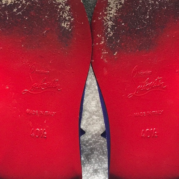 Christian Louboutin Spiked Purple Suede Slip-On Loafers (IT 40.5 / US 7.5) - Picture 8 of 8